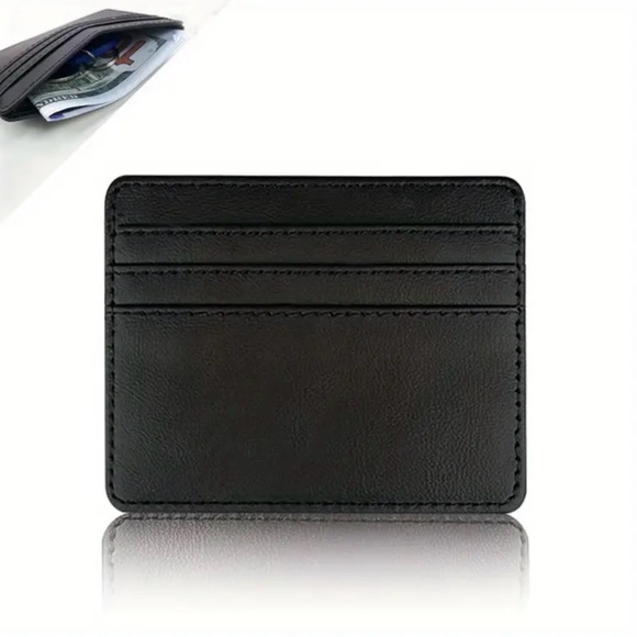Handbags - Card Holder faux leather thin and lightweight Black NWT